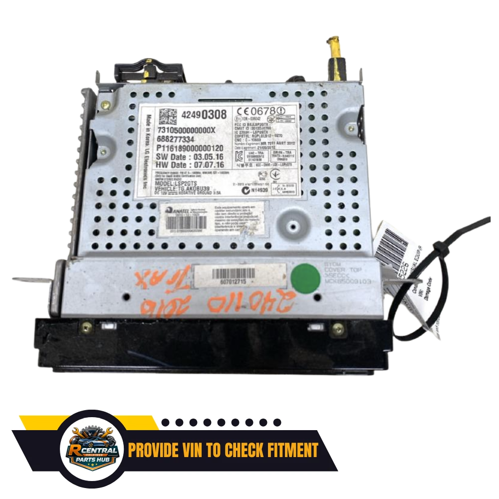 2015–2016 Chevrolet Trax Radio Display & Receiver with mylink u2k — view 2