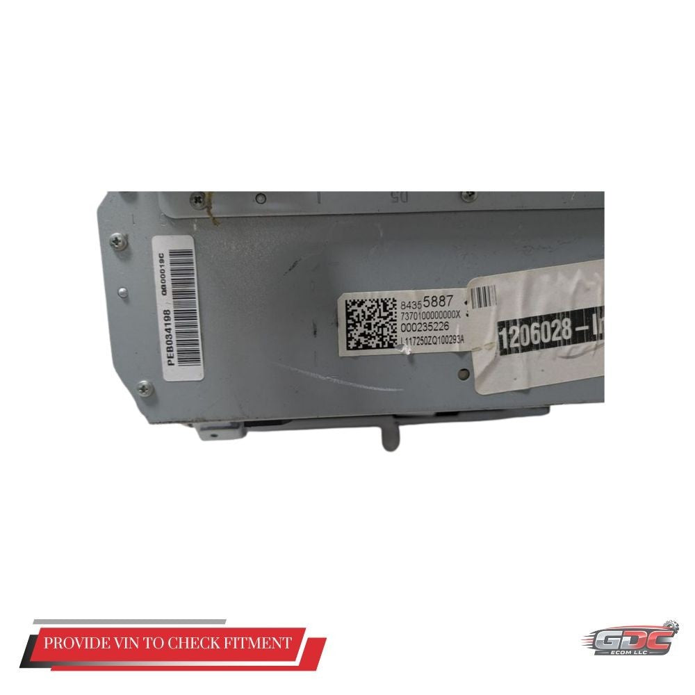 2018–2020 Chevrolet Impala Radio Receiver Display Screen ID 84355887 — view 2