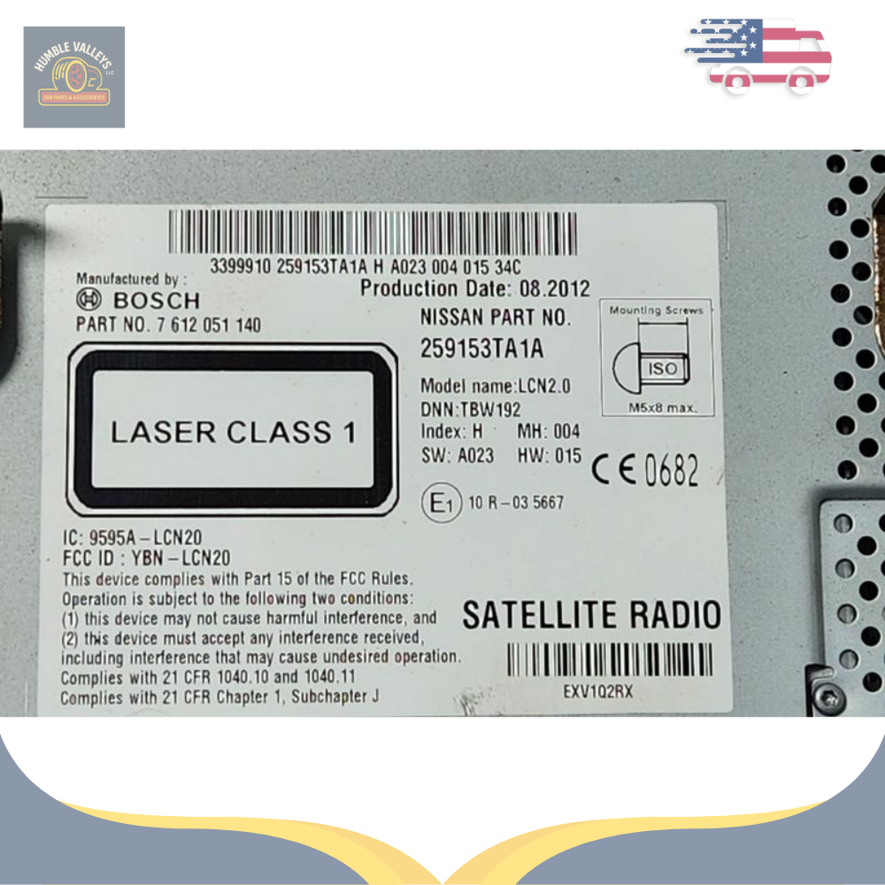 2013–2014 Nissan Altima Sedan Navigation CD Player Radio OEM — view 3