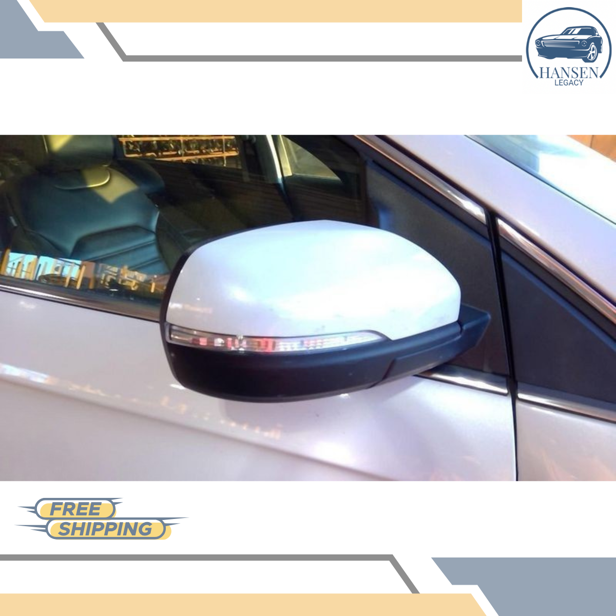 2019–2024 Ford Edge Right Passenger Side View Door Mirror White RH — view 2