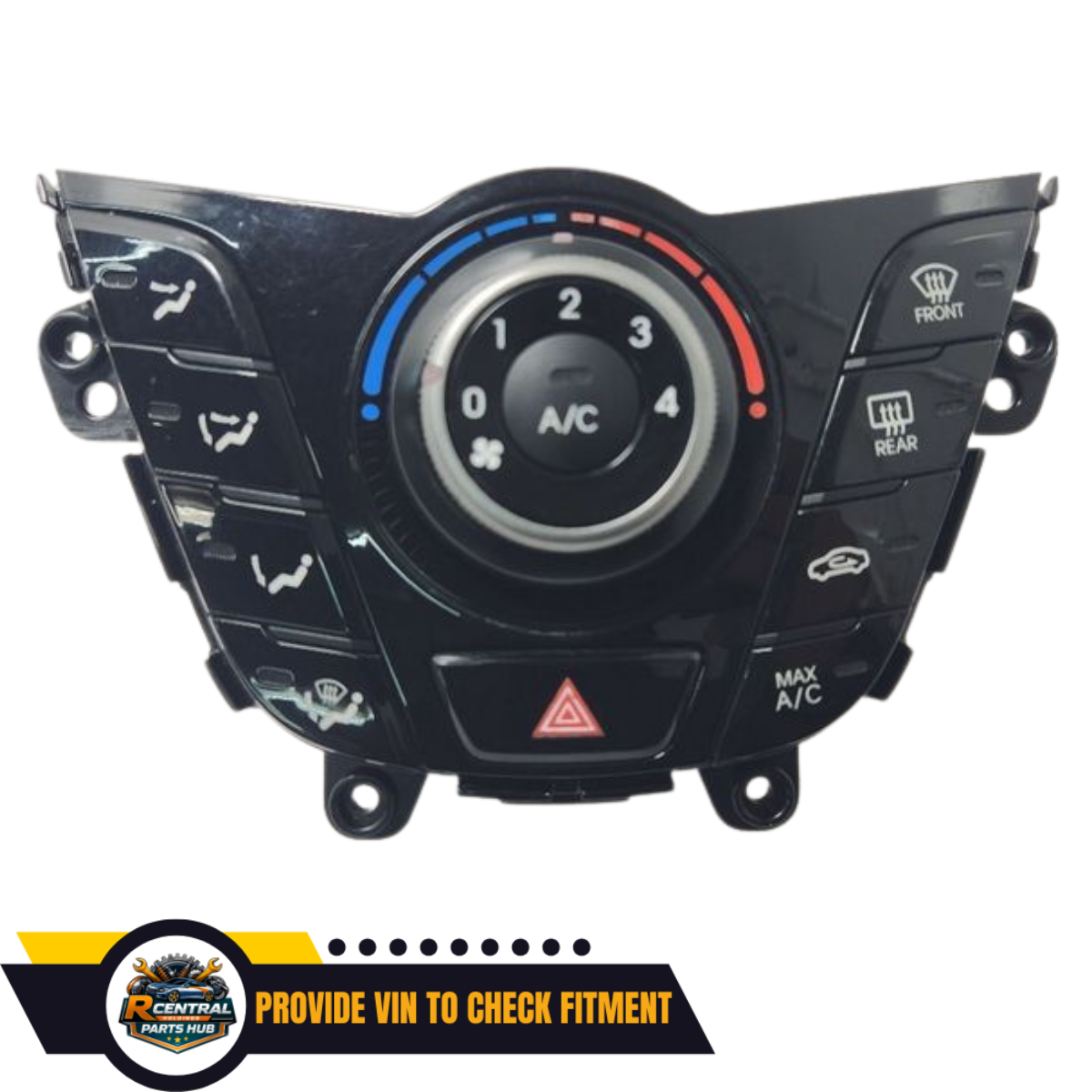 2012–2017 Hyundai Veloster Manual A/C Temp Climate Control Unit Gloss Finish OEM — view 1