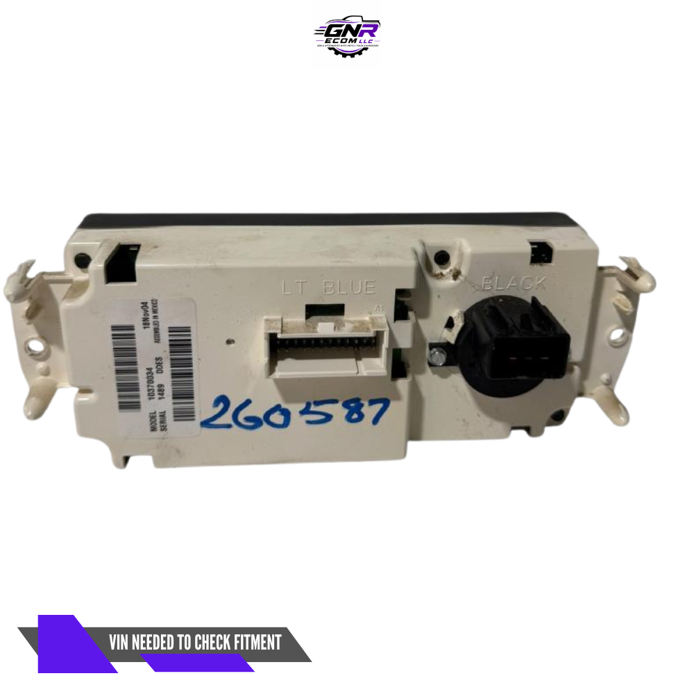 2005–2006 Chevrolet Avalanche Manual Climate Heater AC Control OEM — view 2