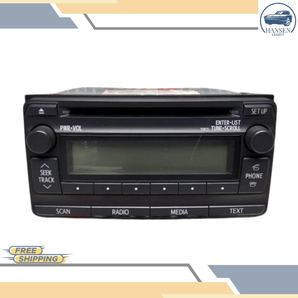 2012–2013 Toyota Corolla Radio Receiver ID 518C5 on Radio Face 12 13 TESTED — view 1