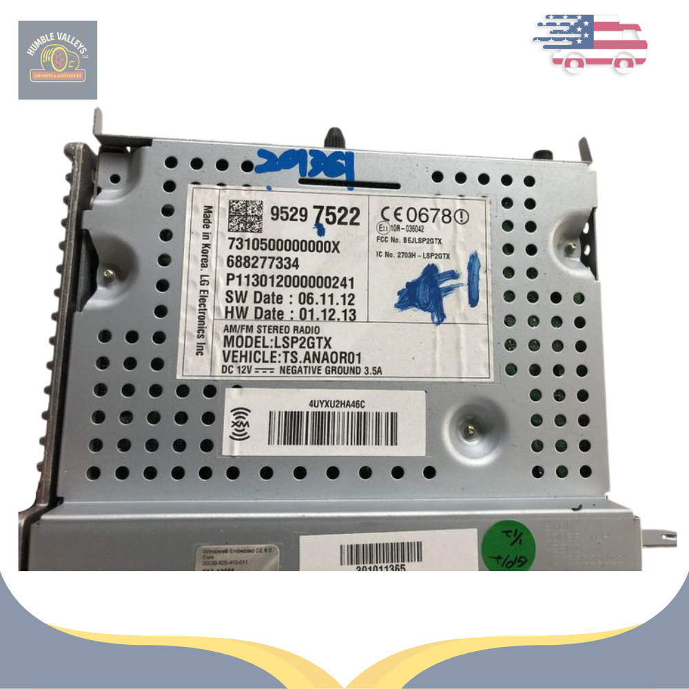 2014 Chevrolet Sonic AM FM MP3 Radio Receiver with Display OEM — view 3