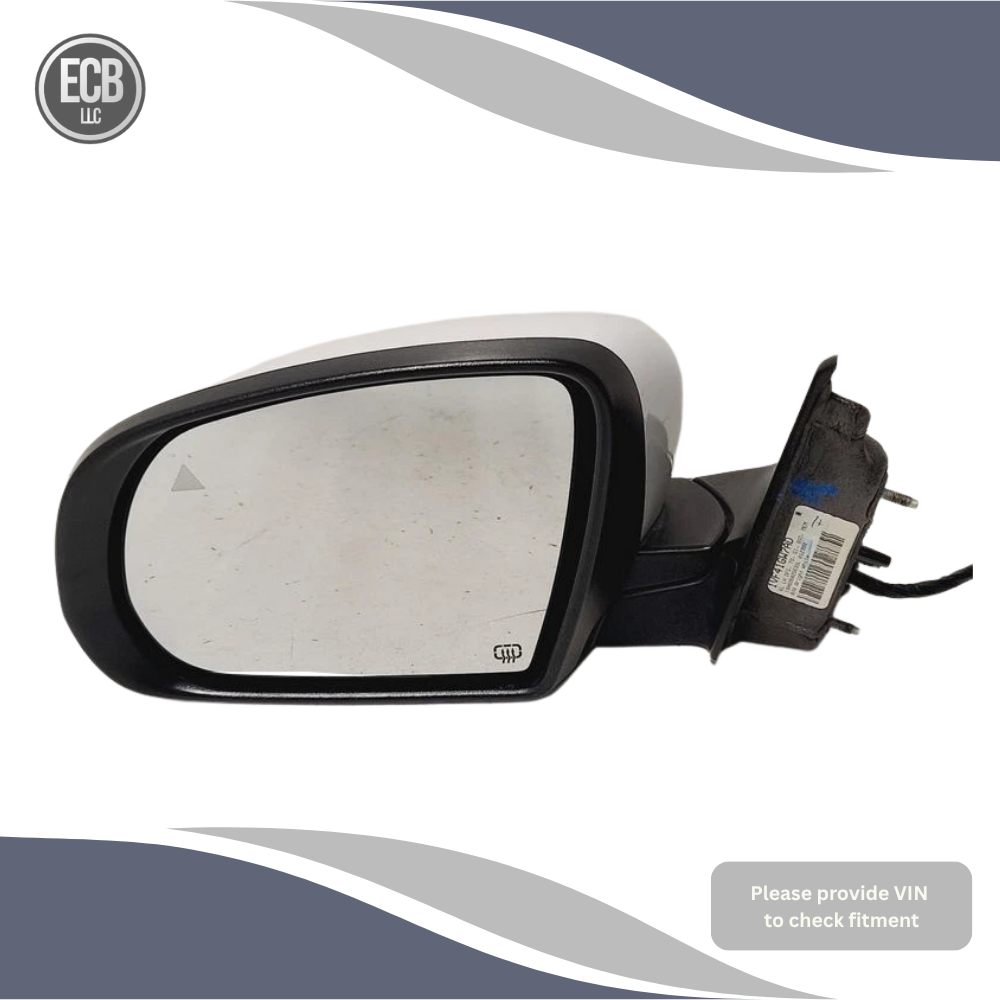 2014–2021 Jeep Cherokee Left Driver Side View Door Mirror White OEM — view 2