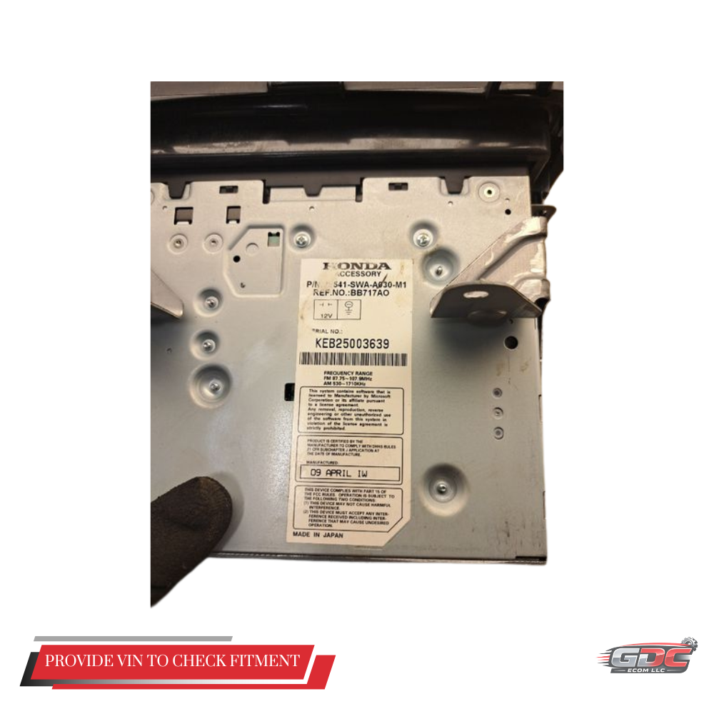 2007–2009 Honda CRV Navigation Radio Receiver Display Screen OEM — view 2