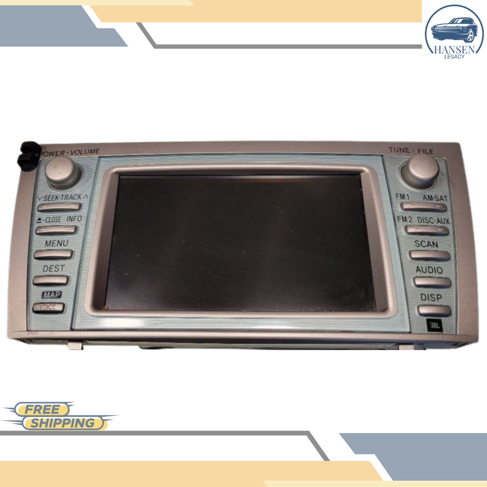 2007–2009 TOYOTA CAMRY HYBRID AM FM NAVIGATION SAT MP3/CD/DVD PLAYER RADIO E7011 — view 1