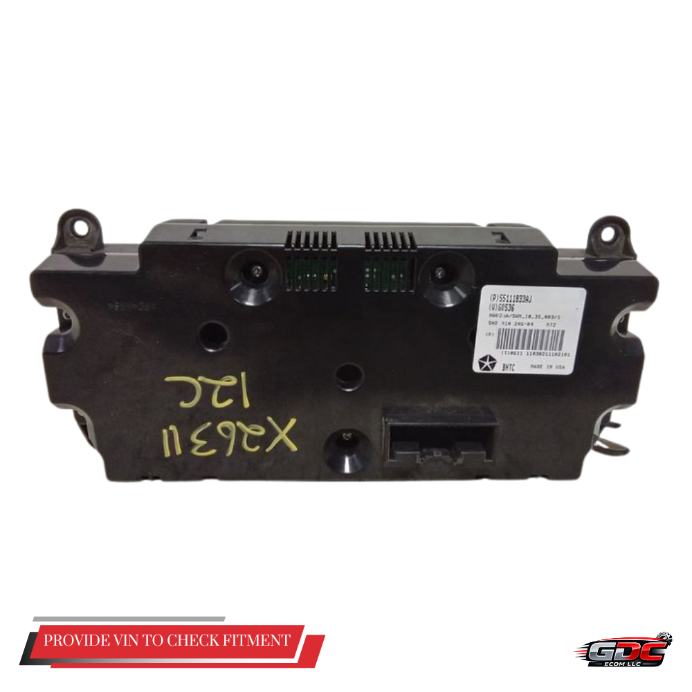 2011–2013 Jeep Grand Cherokee Manual Climate AC Heater Temperature Control OEM — view 2