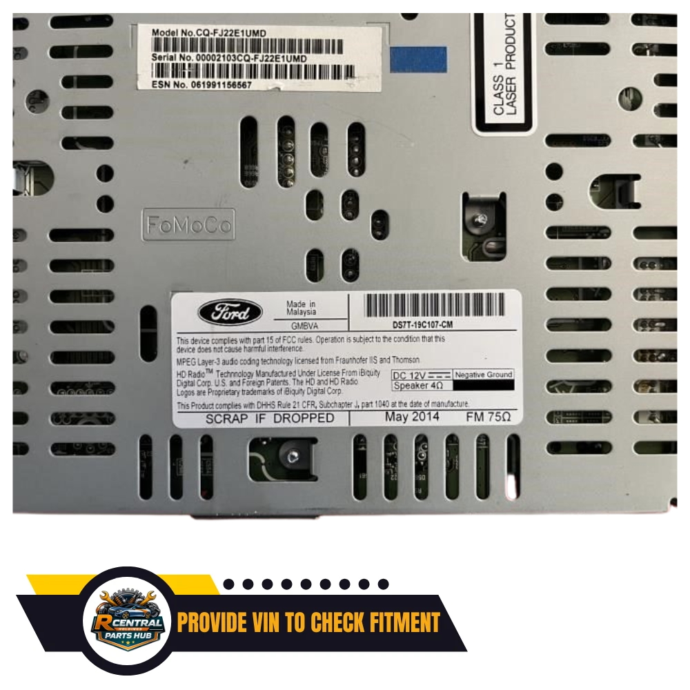 2013–2015 FORD FUSION AM FM CD MP3 RADIO RECEIVER DS7T-19C107-CC OEM — view 3