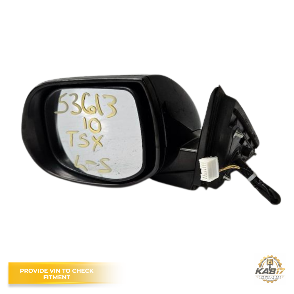 2009–2014 Acura TSX LH Driver Black Side View Door Mirror Heated Assembly OEM — view 4