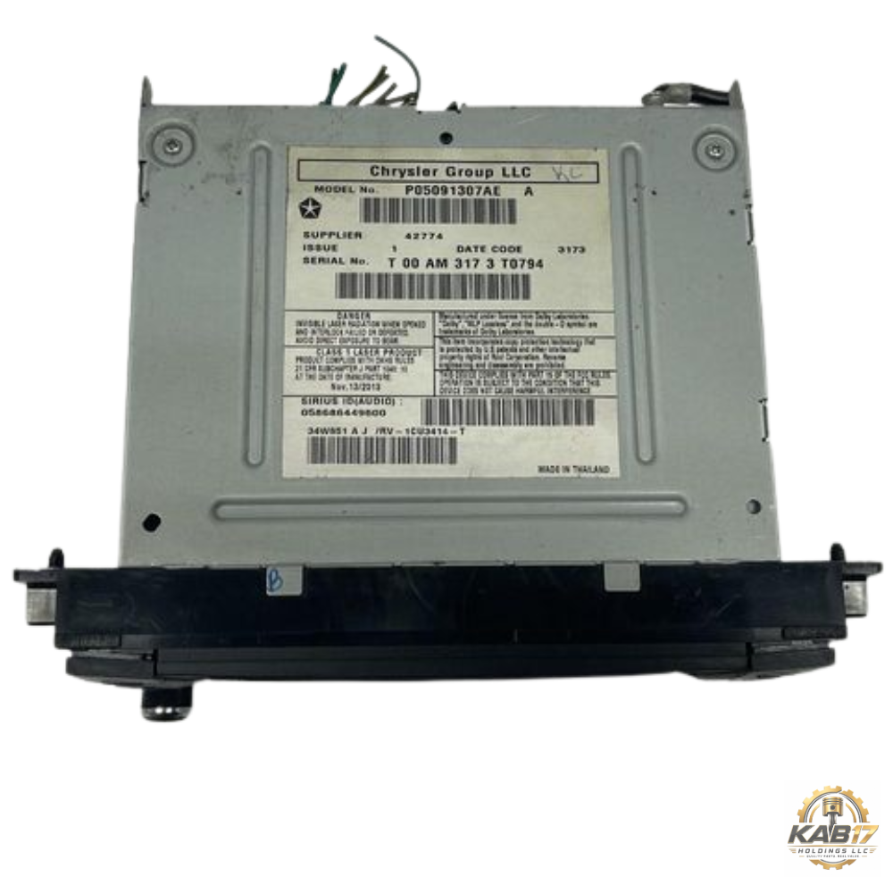 2011–2017 Jeep Patriot Compass AM FM CD DVD Satellite Radio Receiver ID RBZ OEM — view 3