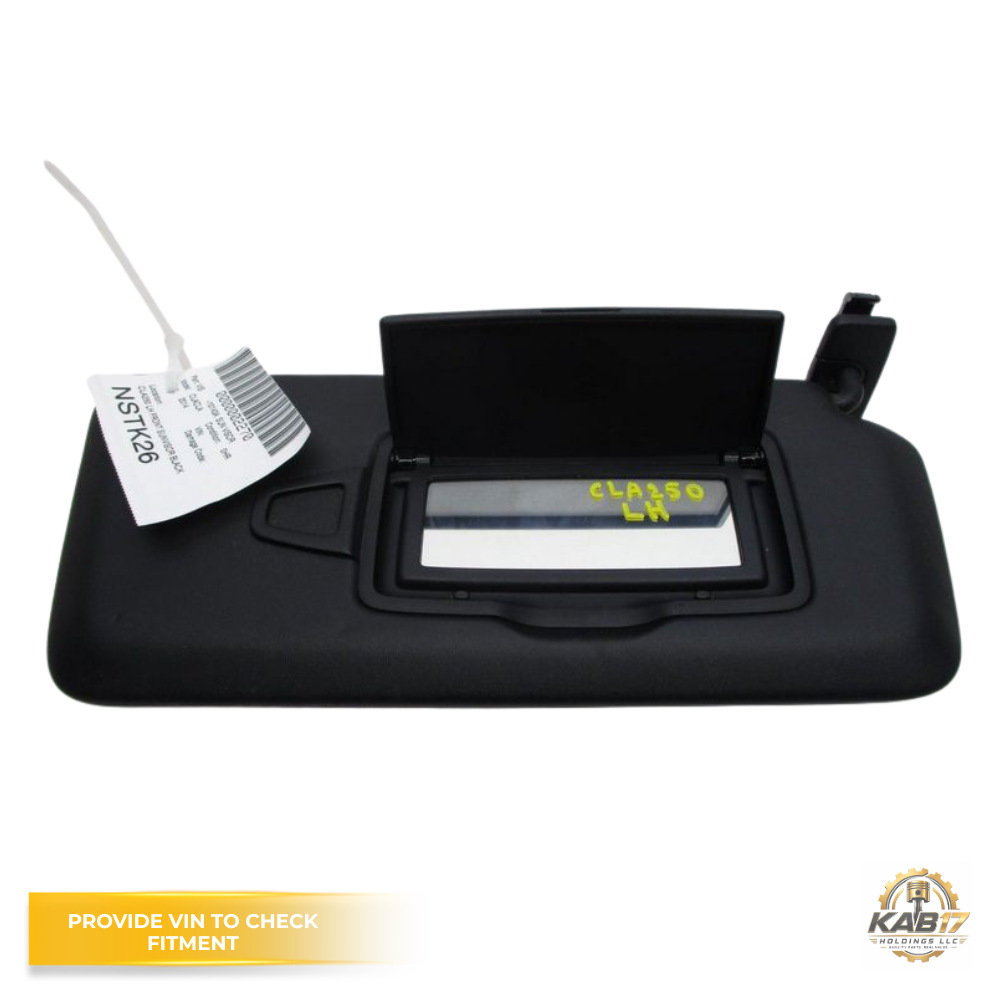 2015–2020 Mercedes-Benz GLA Class LH Driver Sunvisor with Mirror Black OEM — view 2