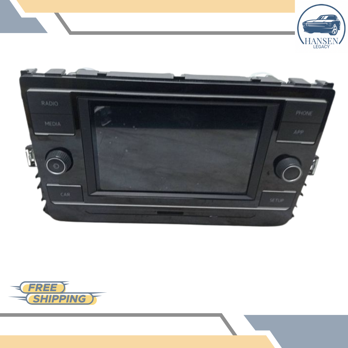 2018–2020 Volkswagen Tiguan Radio Display Receiver 18 19 20 OEM — view 2