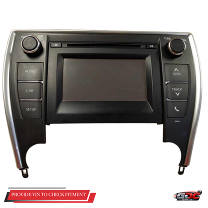 2016–2017 Toyota Camry AM FM CD Radio Player Display Screen Face ID 100614 OEM — view 1