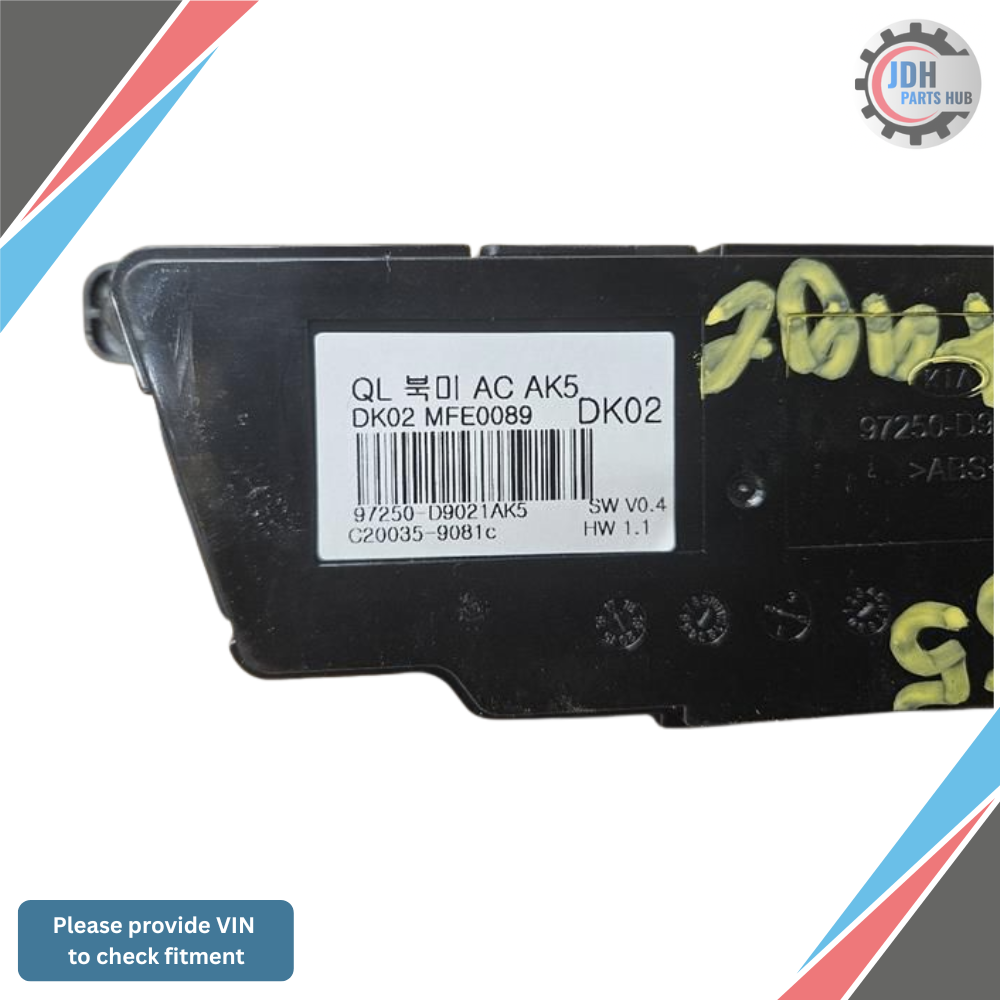2017–2019 Kia Sportage Manual A/C AC Heater Temperature Control ID 97250D9021 — view 3