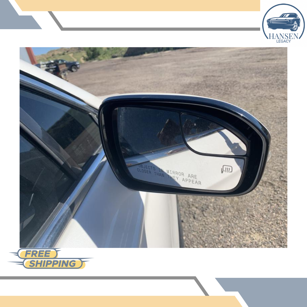 2015–2017 Ford Fusion Right Passenger Side View Door Mirror White RH — view 2