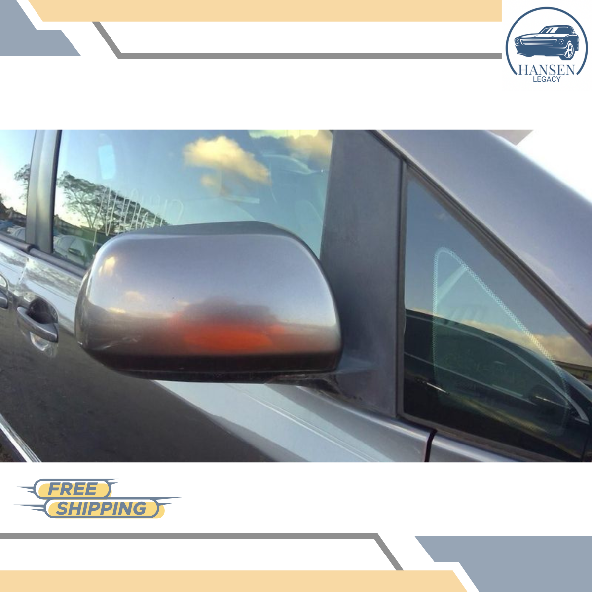 2013–2014 Toyota Sienna Right Passenger Side View Door Mirror Heated Gray RH OEM — view 2