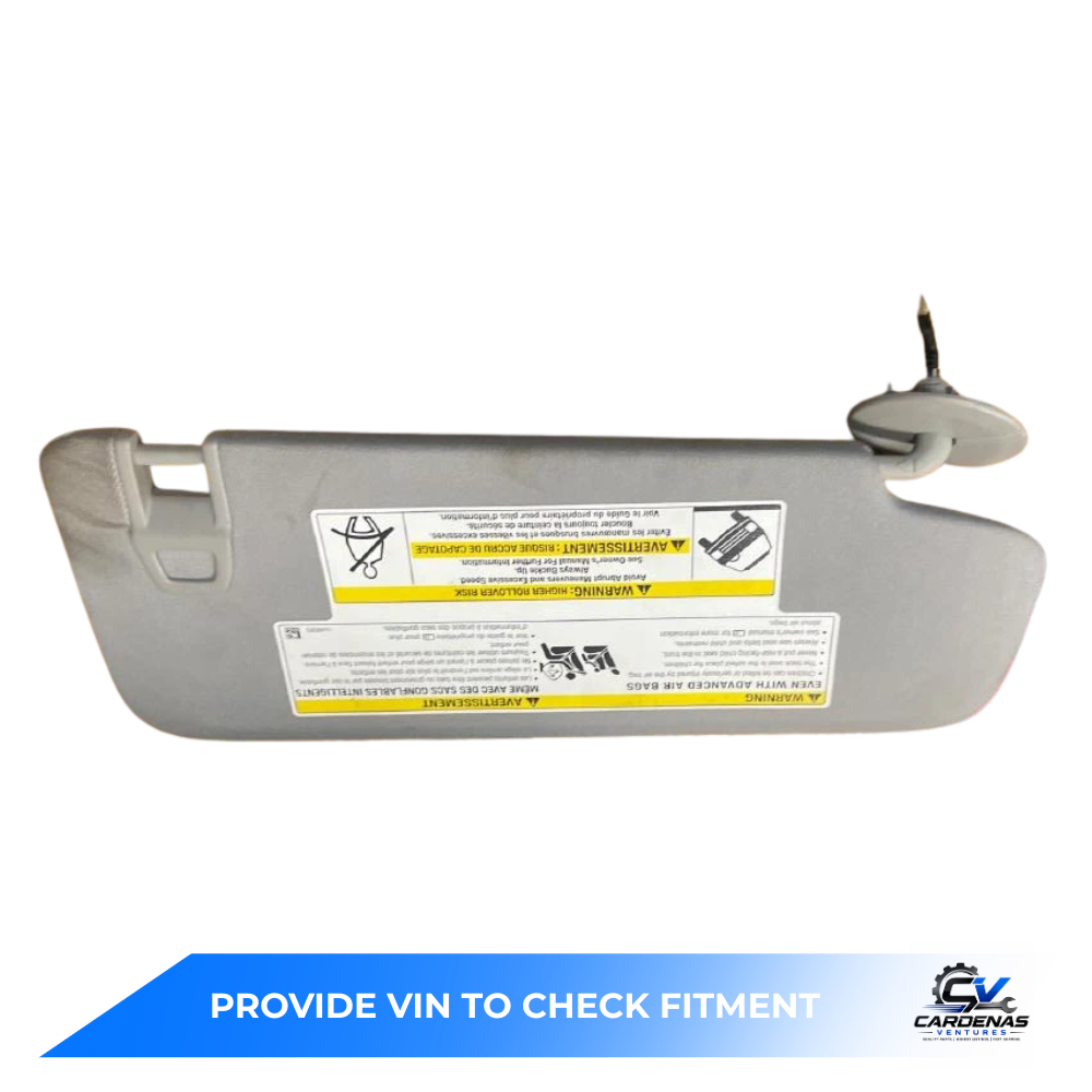 2018–2019 Chevrolet Equinox LH Driver Sunvisor Sun Visor with Mirror & Light OEM — view 2