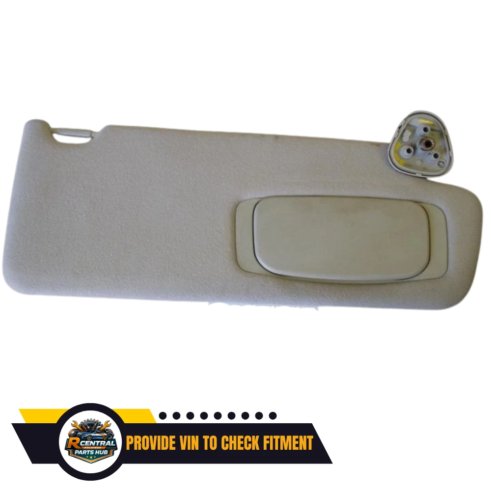 2009–2013 Toyota Tundra Gray Cloth Passenger RH Sun Visor Shade OEM — view 1