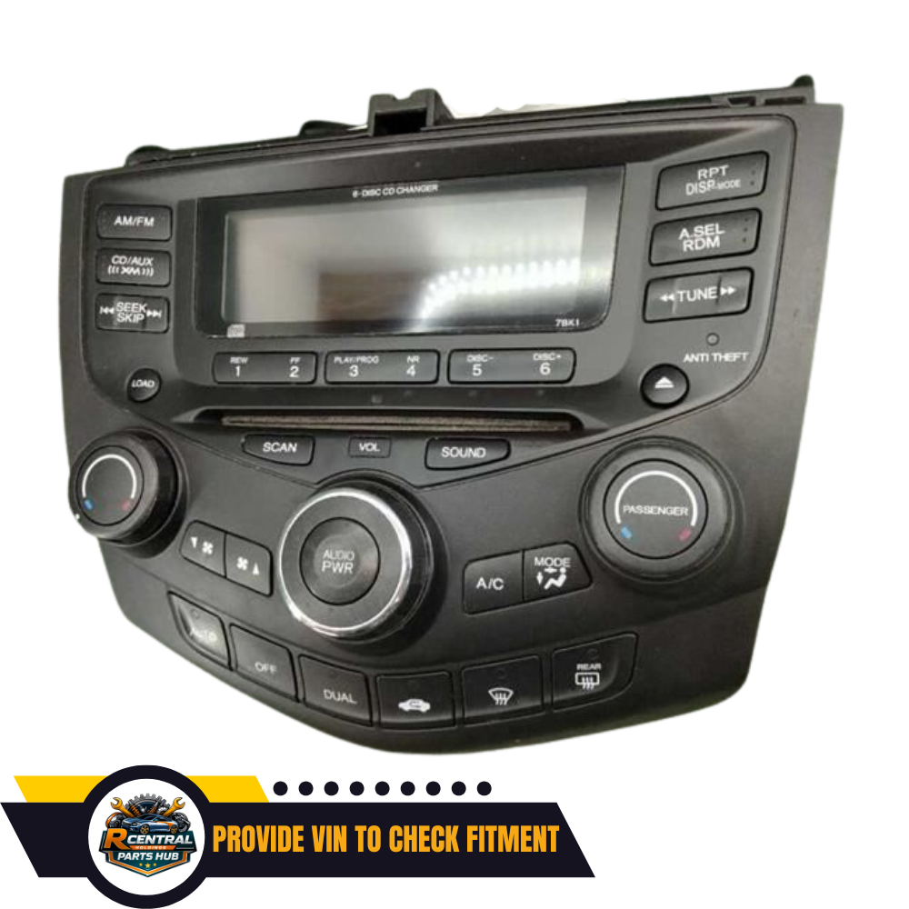 2003–2007 Honda Accord Radio AM FM Climate Control Temperature Panel OEM — view 4
