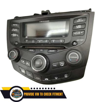 2003–2007 Honda Accord Radio AM FM Climate Control Temperature Panel OEM — view 4