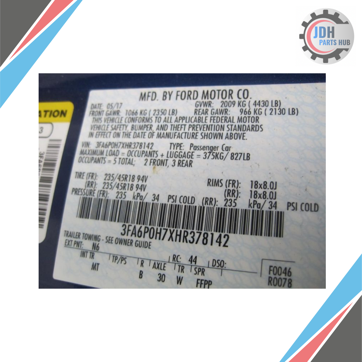 2017–2020 Ford Fusion Front Display Screen 4.2? OEM — view 3