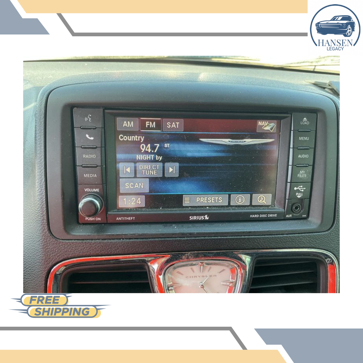 2013–2016 Chrysler Town & Country AM FM CD Navigation Radio Display Screen RHB — view 1