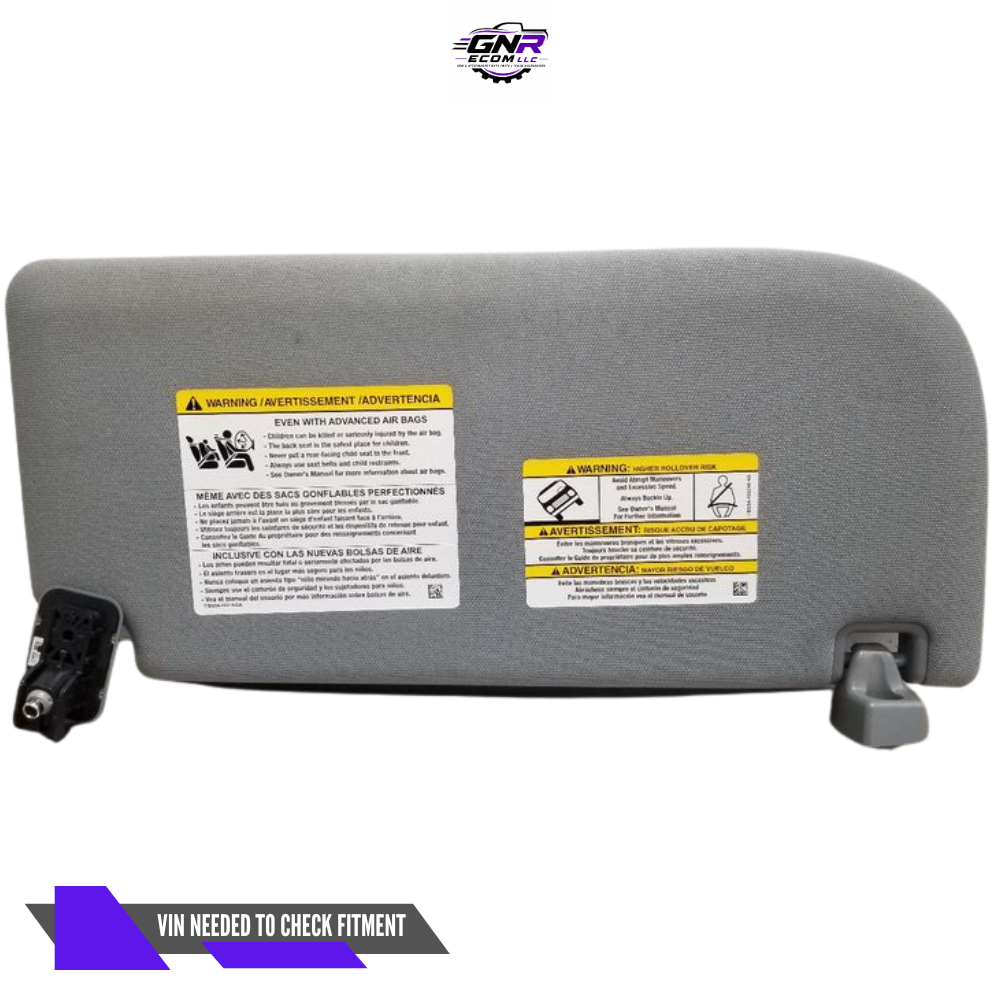 2021–2025 Ford F150 Driver LH Interior Gray Cloth Sun Visor OEM — view 1