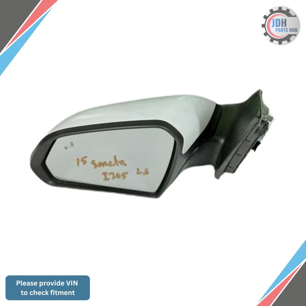 2015–2017 Hyundai Sonata Left Driver Side White Door Mirror Blind Spot — view 1