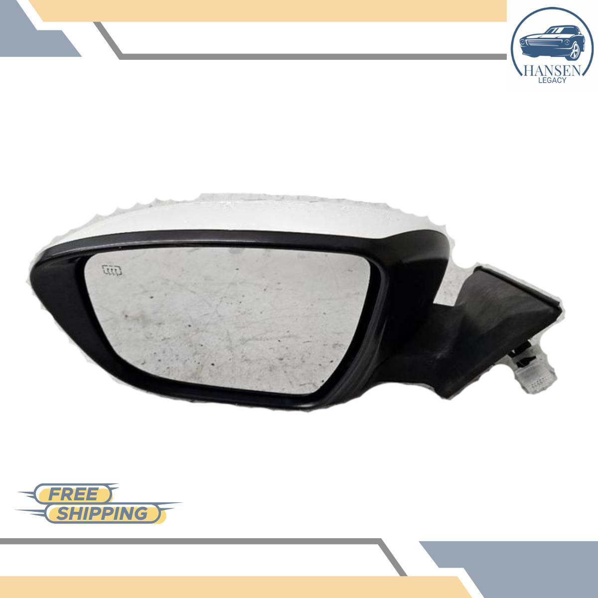 2017–2020 Nissan Rogue Left Driver Side View Door Mirror Heated White LH — view 5