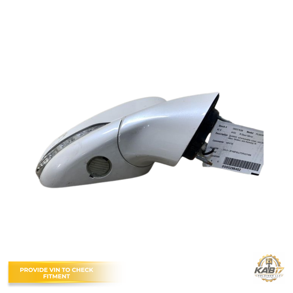 2013–2014 Ford Fusion Passenger RH Side View Mirror Assembly OEM — view 2