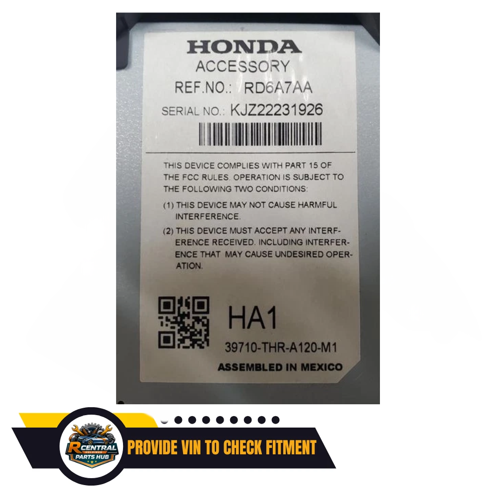 2018–2020 Honda Odyssey Radio Information Dash Display Screen — view 3