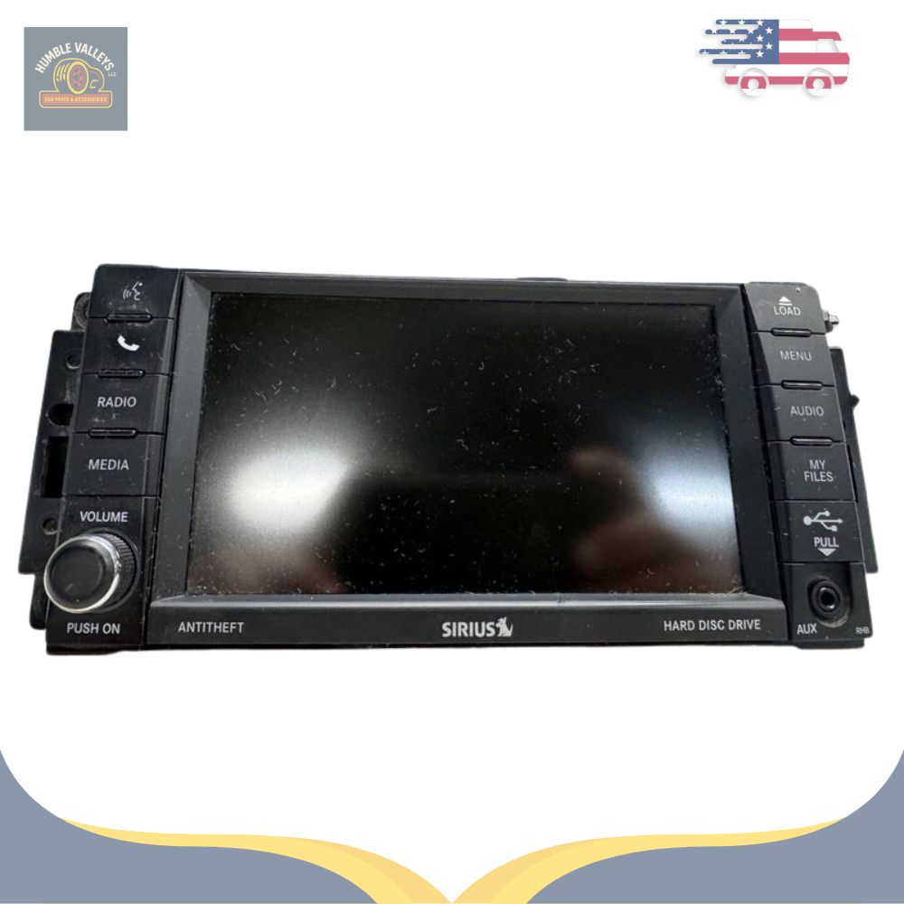 2012 Dodge Ram 1500 Radio AM FM CD DVD Player Receiver with Navigation ID RHB OEM — view 1