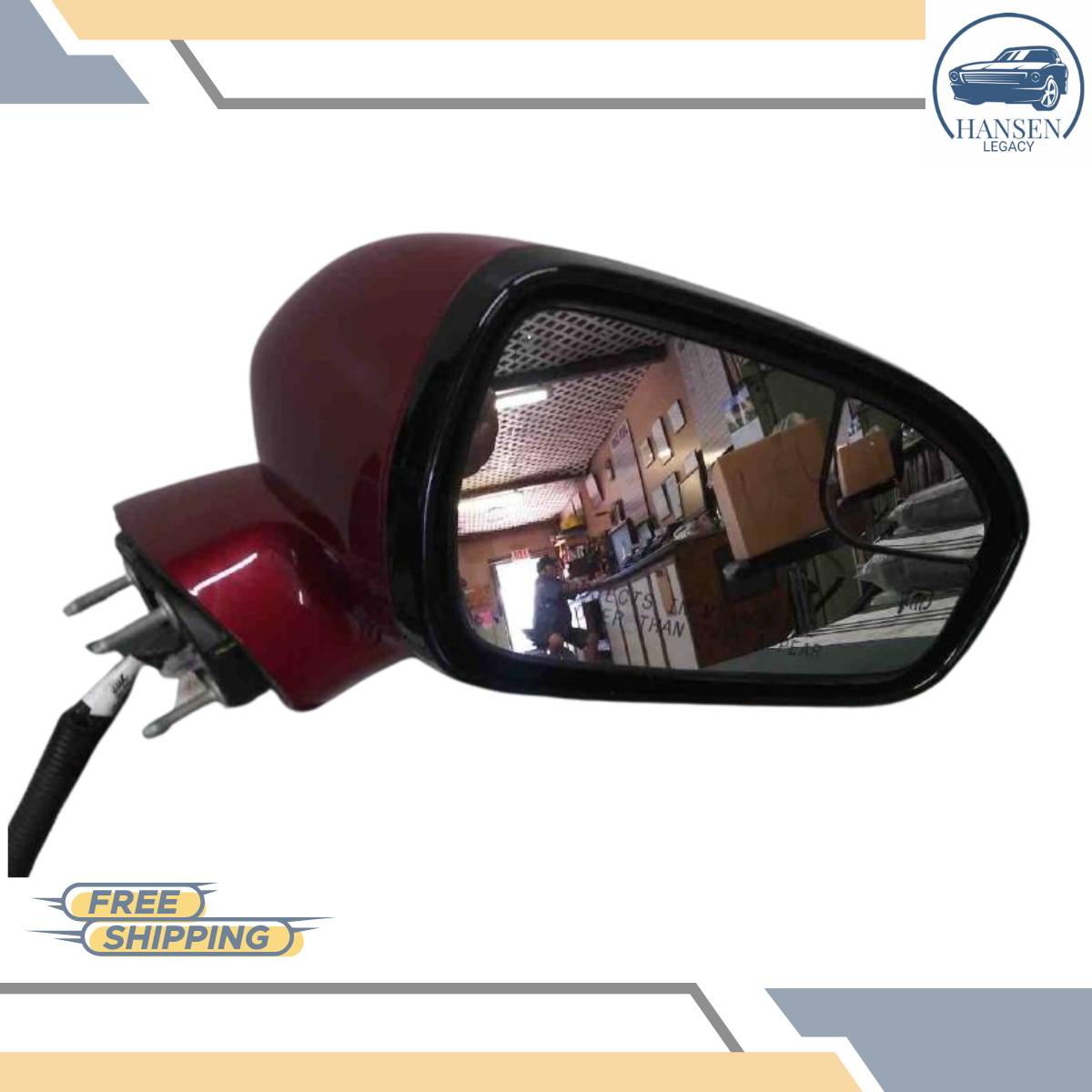 2015–2017 Ford Fusion Right Passenger Side View Door Mirror Power Red RH — view 5