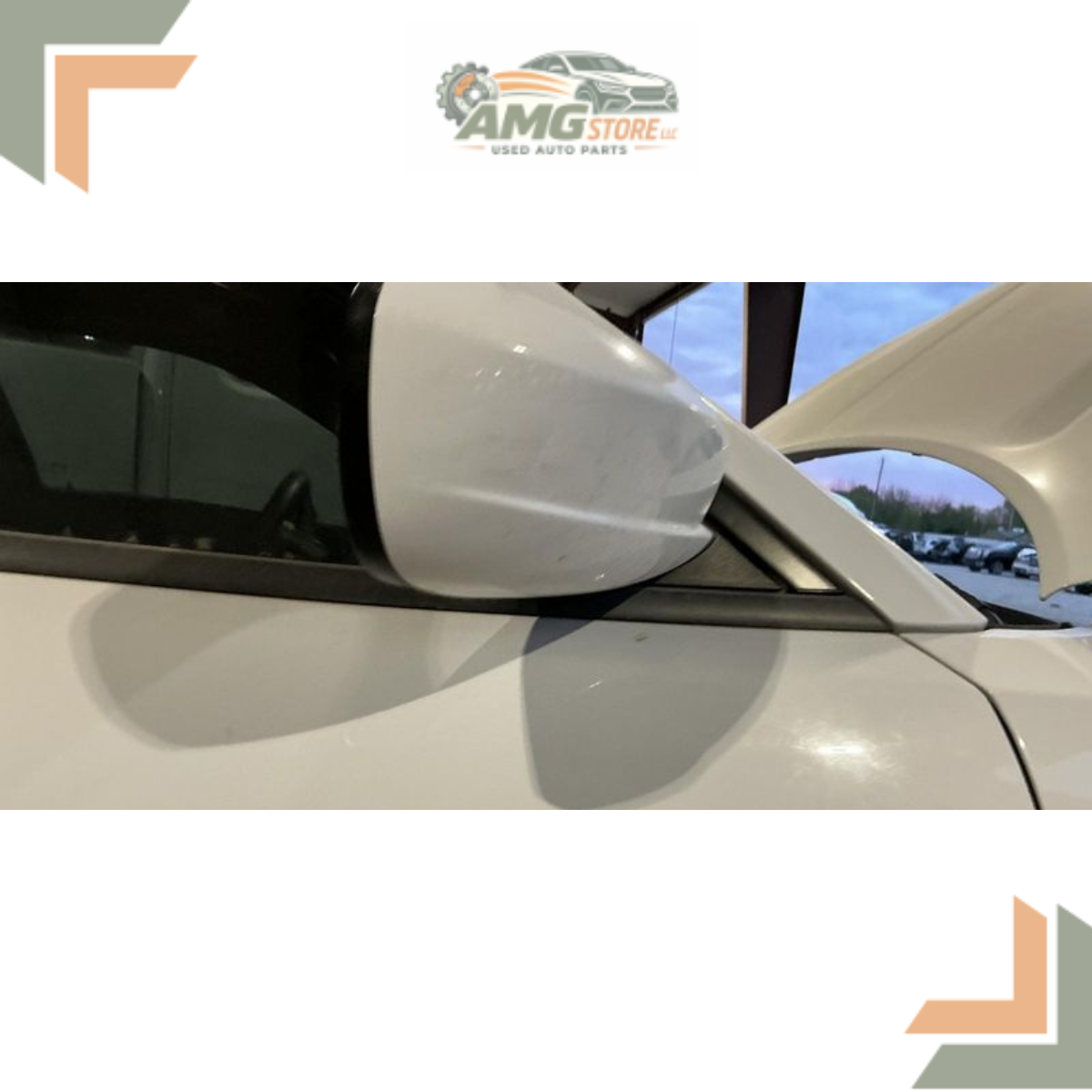 2015–2020 Dodge Charger Right Passenger Side View Door Mirror Power White OEM RH — view 4