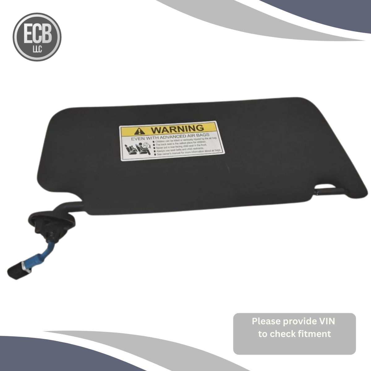 2018–2022 Honda Accord Driver Side Left Sun Visor Black Illuminated OEM with Mirro — view 1