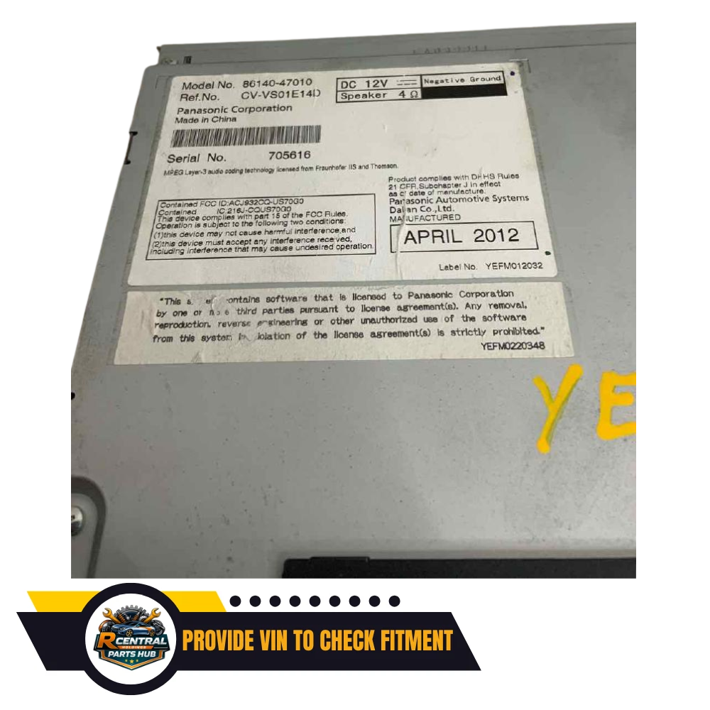 2012–2014 Toyota Prius V Display Screen CD Radio Receiver 57010 OEM — view 3