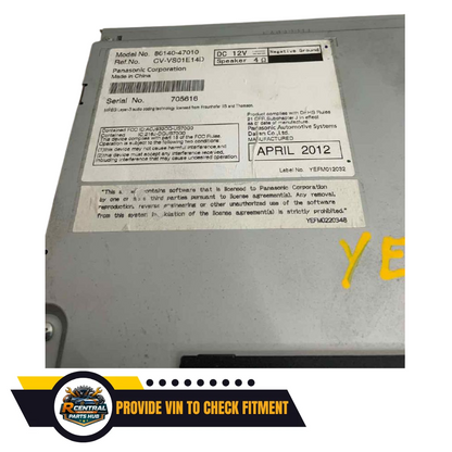 2012–2014 Toyota Prius V Display Screen CD Radio Receiver 57010 OEM — view 3