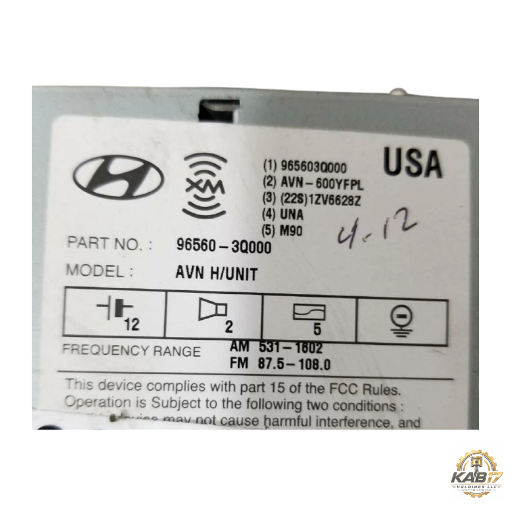 2011 Hyundai Sonata Radio Receiver with GPS Navigation OEM 11 — view 3