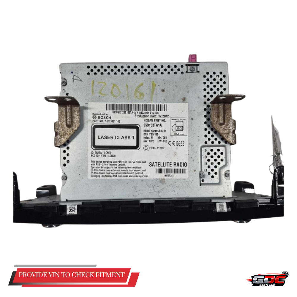 2013–2014 NISSAN ALTIMA Radio AM FM CD with Navigation OEM 25915-3TA1A — view 4
