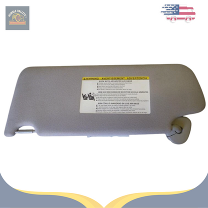 2009–2013 Toyota Tundra Gray Cloth Passenger RH Sun Visor Shade OEM — view 1