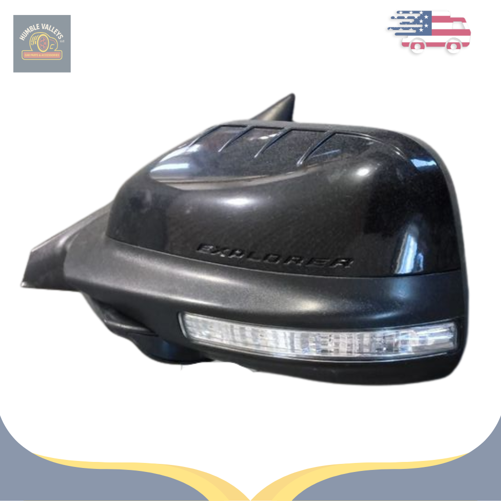 2011–2015 Ford Explorer Left Driver Side View Door Mirror Power Black OEM — view 1