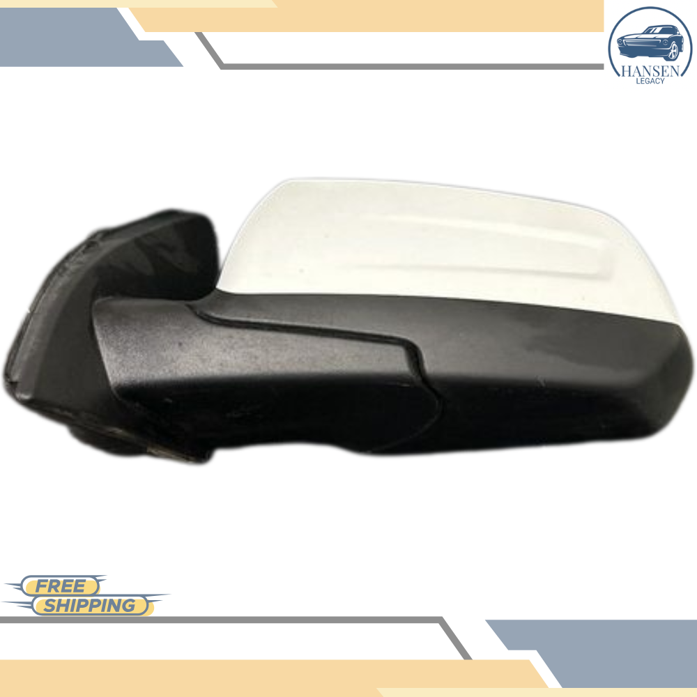 2017–2019 GMC Acadia Left Driver Side View Door Mirror Power Option DR5 White OEM — view 1
