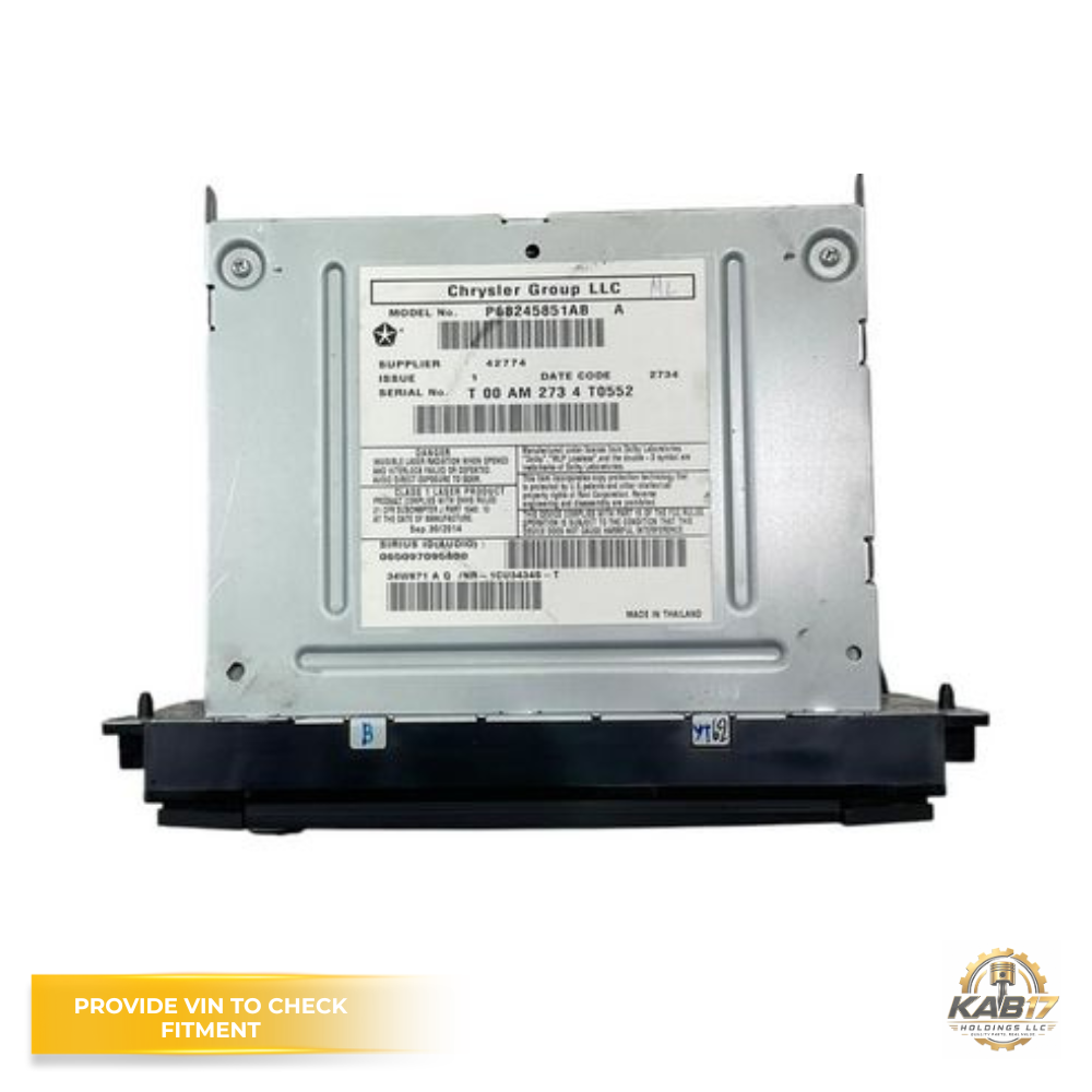2013–2016 Chrysler Town & Country AM FM CD Navigation Radio Display Screen OEM — view 2