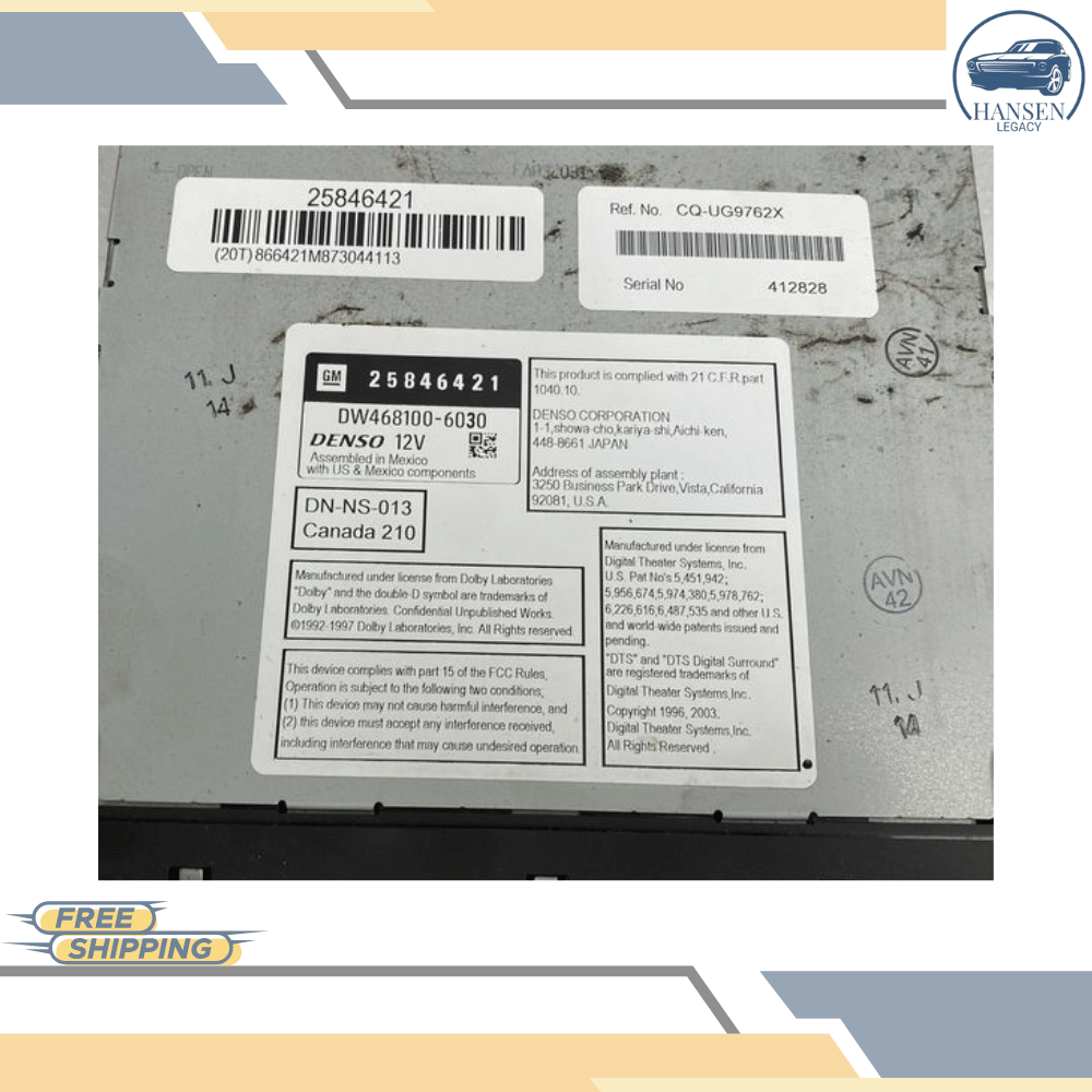 2007–2008 Chevrolet Tahoe AM FM CD DVD MP3 Navigation Radio UVB OEM — view 3