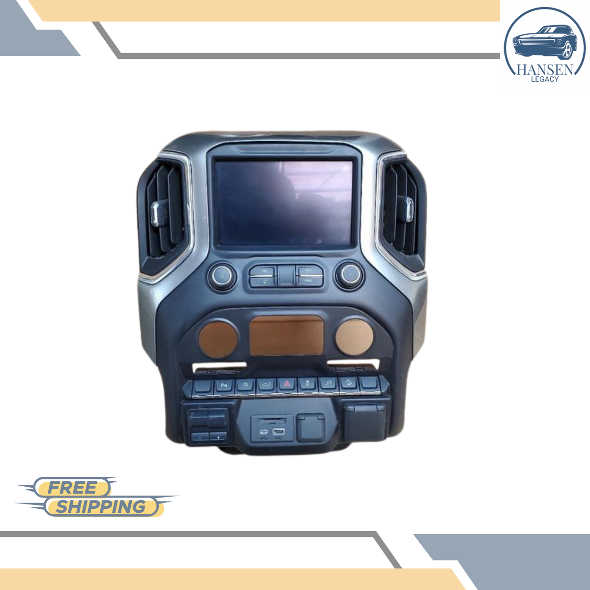 2019–2022 Chevrolet Silverado 1500 2500 3500 Control Panel with Screen ID 84692392 — view 2