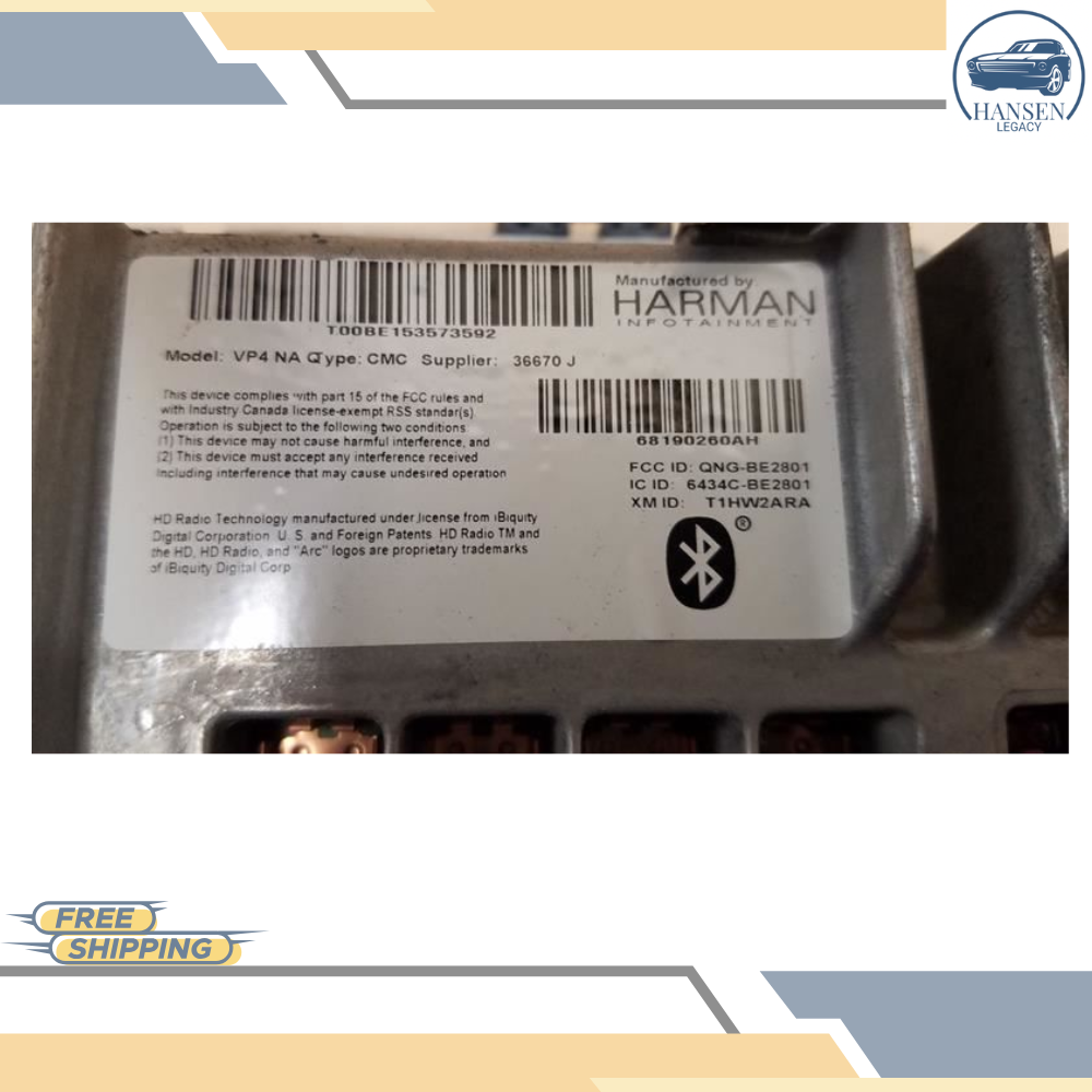 2015 Chrysler 200 Radio Navigation Touch Display Screen OEM — view 4