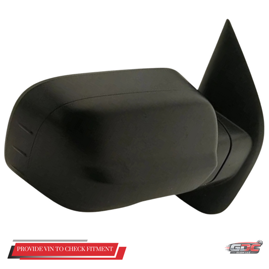 2017–2023 Nissan Titan Right Passenger Side Manual Mirror Assembly Black — view 1