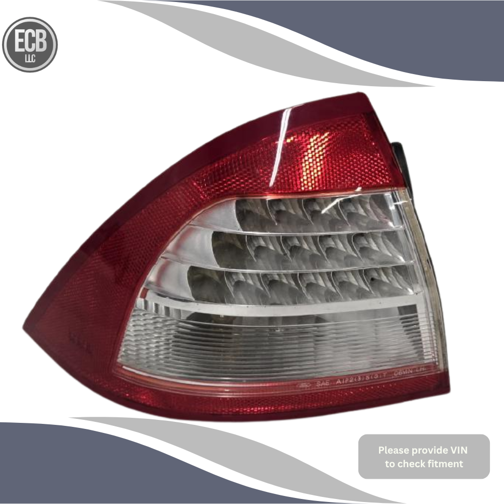 2006–2009 Mercury Milan Left Driver Tail Light Quarter Panel Mounted OEM — view 1