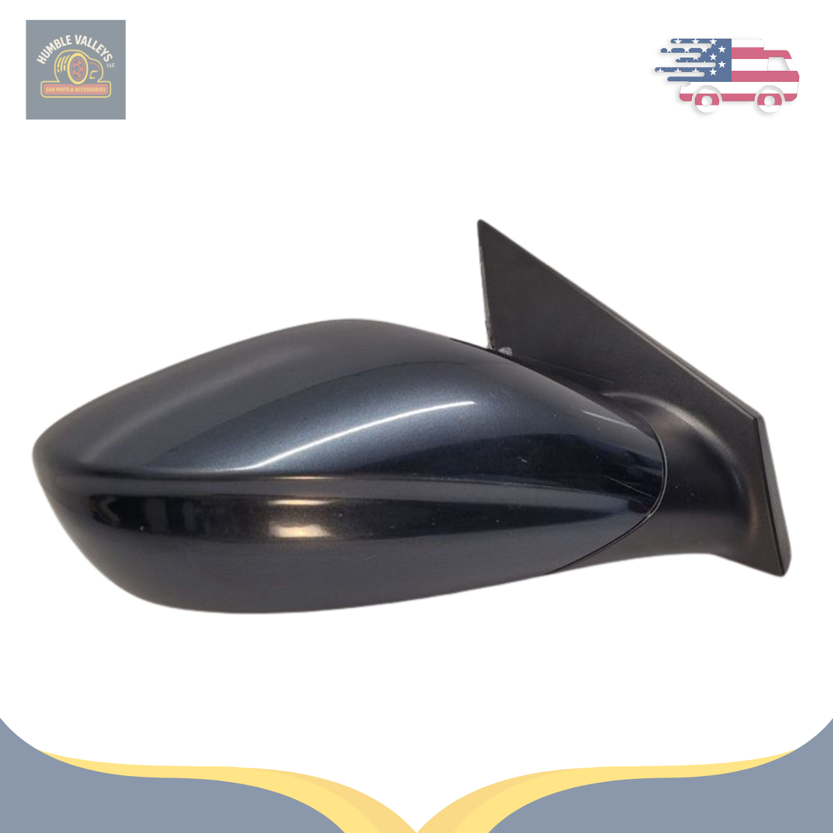 2011–2014 Hyundai Sonata Right Passenger Side View Door Mirror Assembly RH Blue — view 3